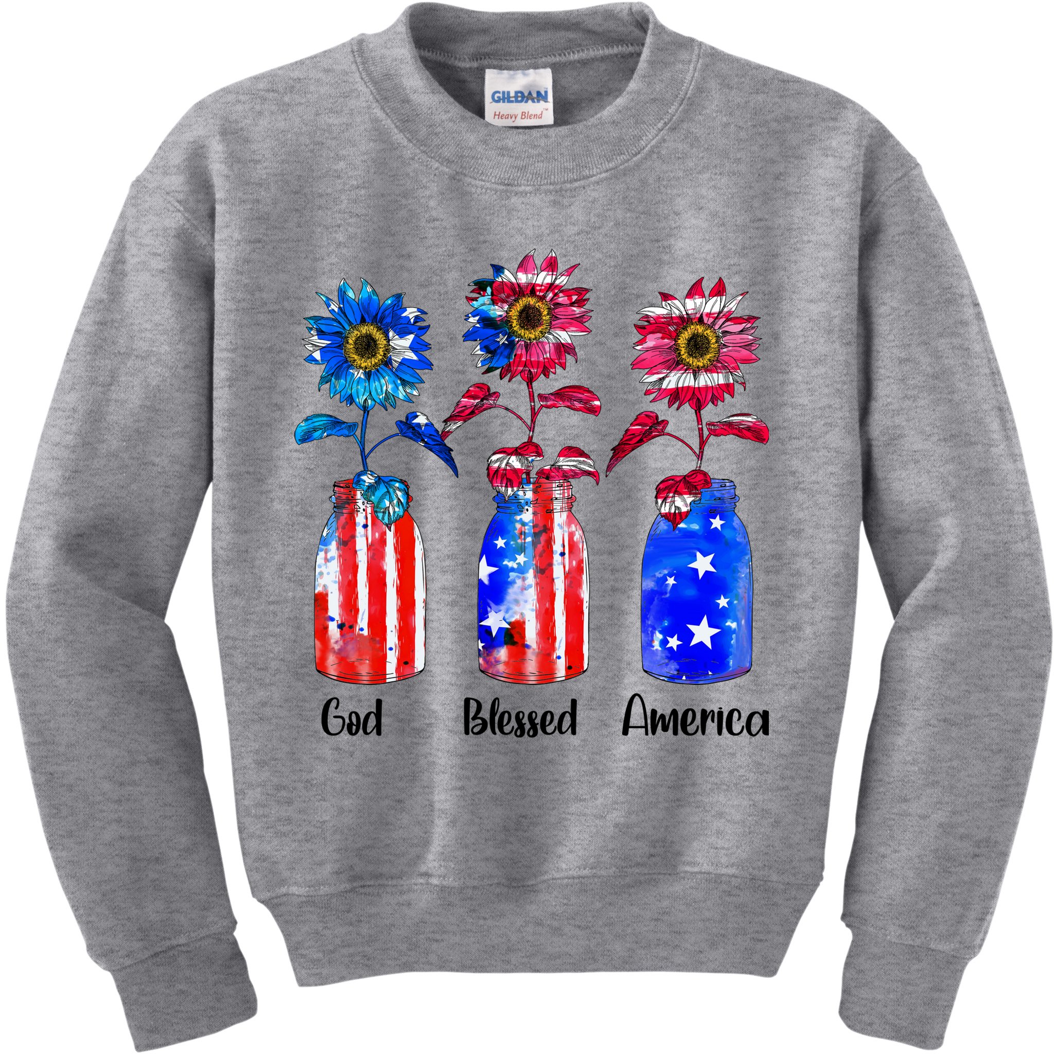 God Blessed America July 4th Kids Sweatshirt