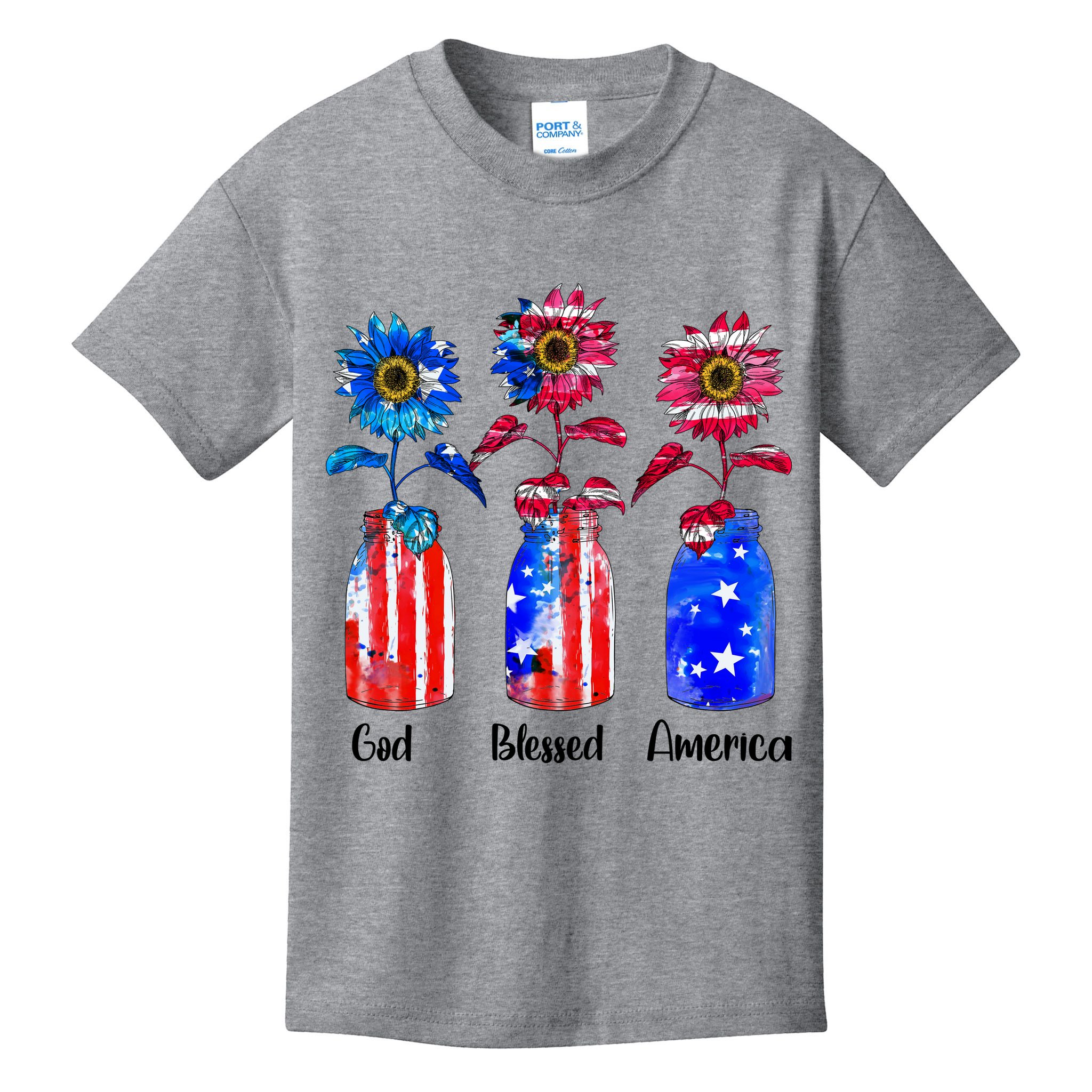 God Blessed America July 4th Kids T-Shirt