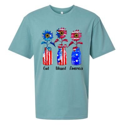 God Blessed America July 4th Sueded Cloud Jersey T-Shirt