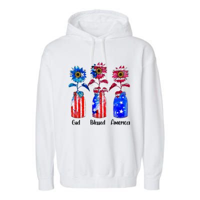 God Blessed America July 4th Garment-Dyed Fleece Hoodie