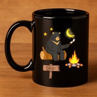 Grizzly Bear and Cartoon Bear Sarcastic Tee 11oz C Handle Ceramic Mug