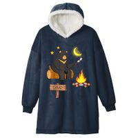 Grizzly Bear and Cartoon Bear Sarcastic Tee Hooded Wearable Blanket