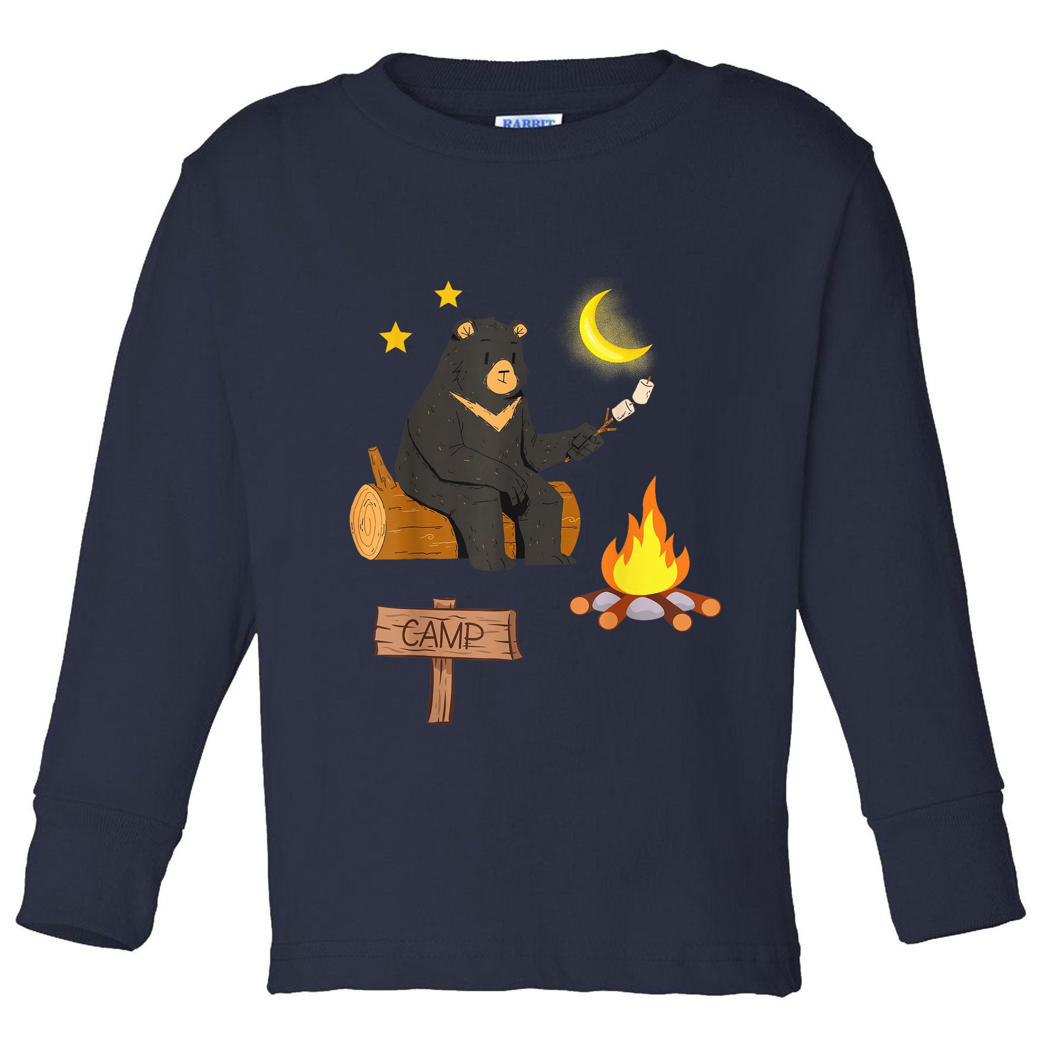 Grizzly Bear and Cartoon Bear Sarcastic Tee Toddler Long Sleeve Shirt