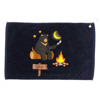 Grizzly Bear and Cartoon Bear Sarcastic Tee Grommeted Golf Towel