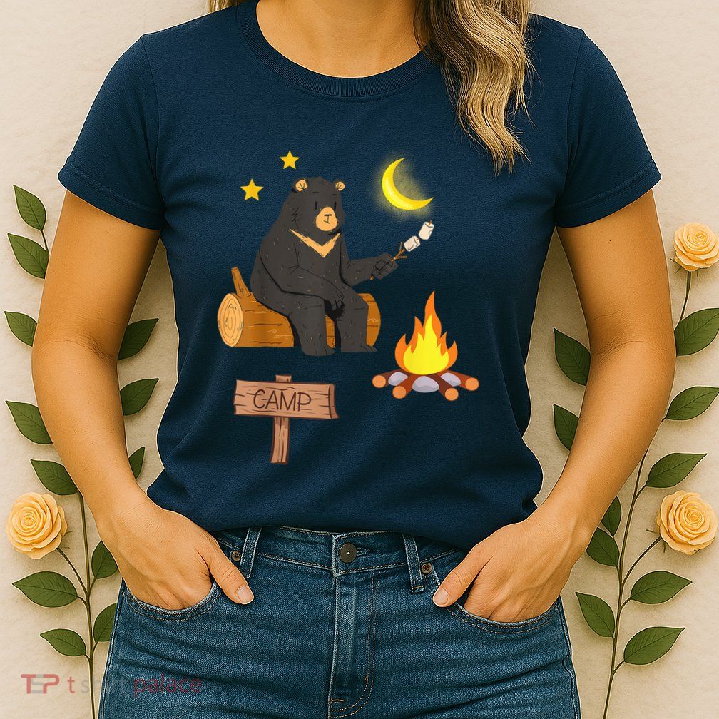 Grizzly Bear and Cartoon Bear Sarcastic Tee Womens T-Shirt
