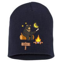 Grizzly Bear and Cartoon Bear Sarcastic Tee Short Acrylic Beanie
