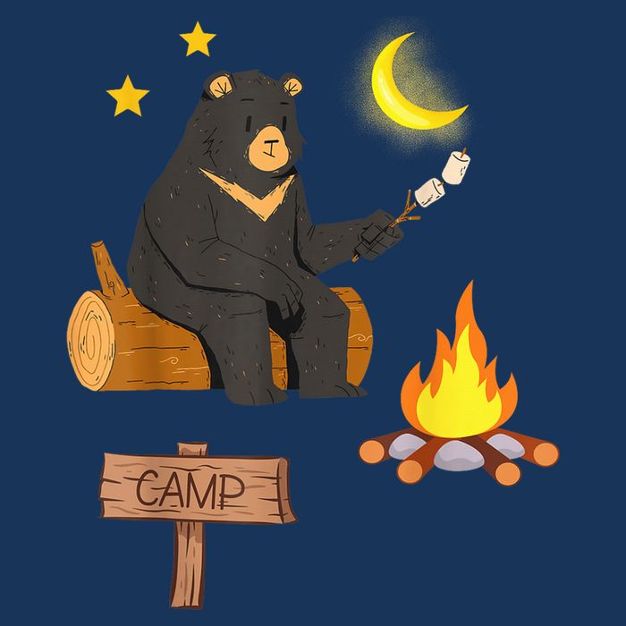 Grizzly Bear and Cartoon Bear Sarcastic Tee Short Acrylic Beanie