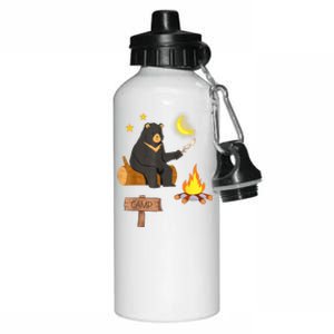 Grizzly Bear and Cartoon Bear Sarcastic Tee Aluminum Water Bottle