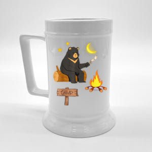 Grizzly Bear and Cartoon Bear Sarcastic Tee Beer Stein