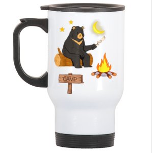 Grizzly Bear and Cartoon Bear Sarcastic Tee Stainless Steel Travel Mug