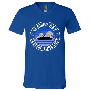 Glacier Bay Alaska Cruisin Together Family Or Group Ship Gift V-Neck T-Shirt