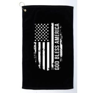 God Bless America Us Flag Cool Gift Platinum Collection Golf Towel