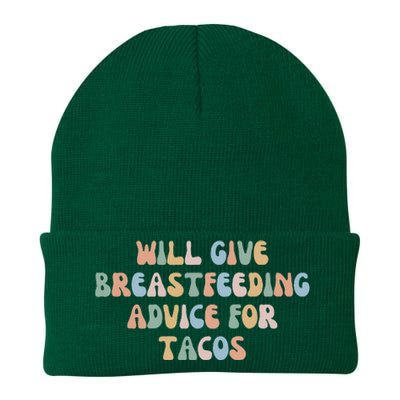 Give Breastfeeding Advice For Tacos Groovy Awareness Mom Mam Knit Cap Winter Beanie