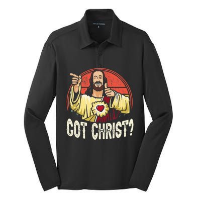 Got Buddy A Christ Christmas Cool Jesus Religious Christian Silk Touch Performance Long Sleeve Polo