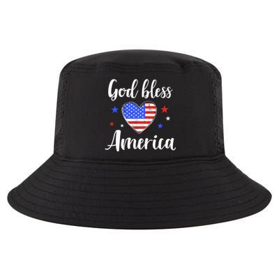 God bless america for patriotic Independence day 4th of July Cool Comfort Performance Bucket Hat