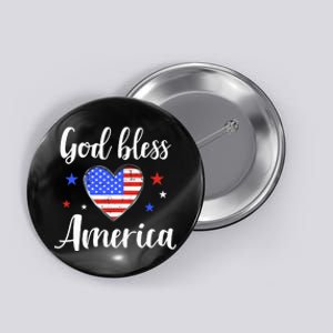 God bless america for patriotic Independence day 4th of July Button