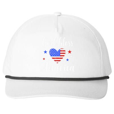 God bless america for patriotic Independence day 4th of July Snapback Five-Panel Rope Hat