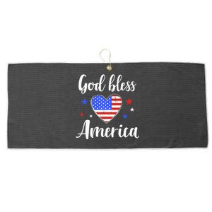 God bless america for patriotic Independence day 4th of July Large Microfiber Waffle Golf Towel