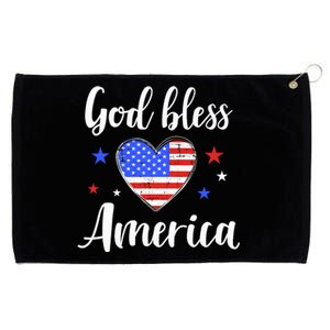 God bless america for patriotic Independence day 4th of July Grommeted Golf Towel