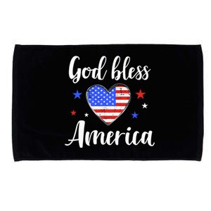 God bless america for patriotic Independence day 4th of July Microfiber Hand Towel