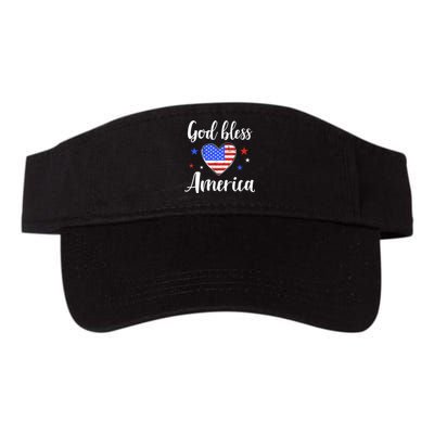 God bless america for patriotic Independence day 4th of July Valucap Bio-Washed Visor