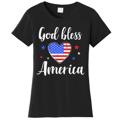 God bless america for patriotic Independence day 4th of July Women's T-Shirt