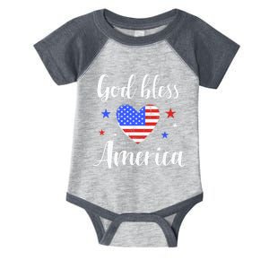 God bless america for patriotic Independence day 4th of July Infant Baby Jersey Bodysuit