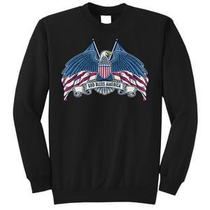 God Bless America Patriotic American Eagle USA Flag Sweatshirt