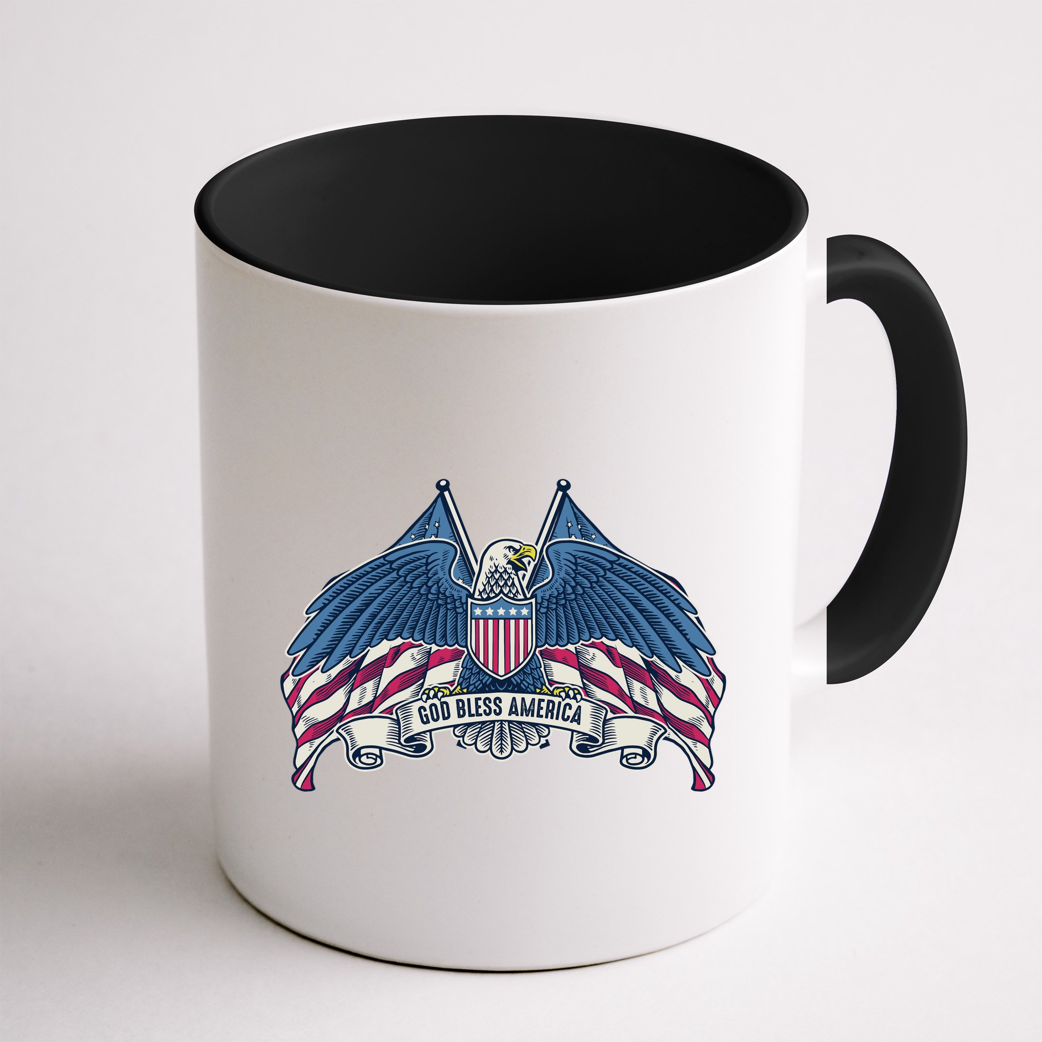 God Bless America Patriotic American Eagle USA Flag Mug