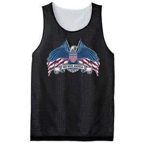 God Bless America Patriotic American Eagle USA Flag Mesh Reversible Basketball Jersey Tank