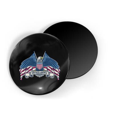 God Bless America Patriotic American Eagle USA Flag Magnet