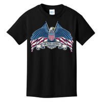 God Bless America Patriotic American Eagle USA Flag Kids T-Shirt