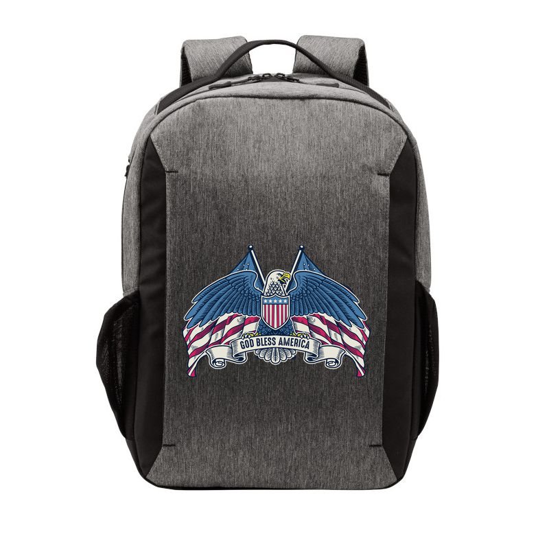 God Bless America Patriotic American Eagle USA Flag Vector Backpack