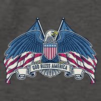 God Bless America Patriotic American Eagle USA Flag Vector Backpack