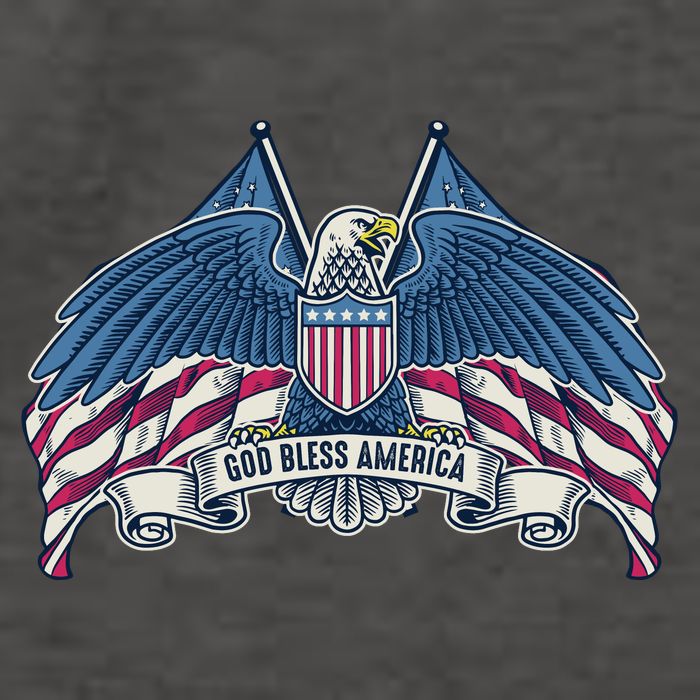 God Bless America Patriotic American Eagle USA Flag Vector Backpack