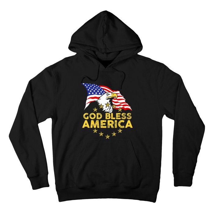 God Bless America Patriotic Bald Eagle United States Hoodie