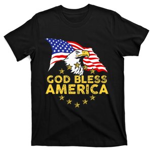 God Bless America Patriotic Bald Eagle United States T-Shirt