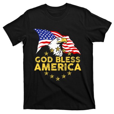 God Bless America Patriotic Bald Eagle United States T-Shirt