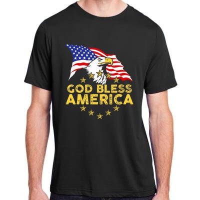 God Bless America Patriotic Bald Eagle United States Adult ChromaSoft Performance T-Shirt