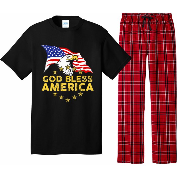 God Bless America Patriotic Bald Eagle United States Pajama Set