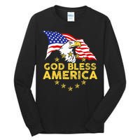 God Bless America Patriotic Bald Eagle United States Tall Long Sleeve T-Shirt