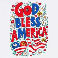 God Bless America Patriotic Usa Flag Christian 4th Of July Cooling Performance Crew T-Shirt
