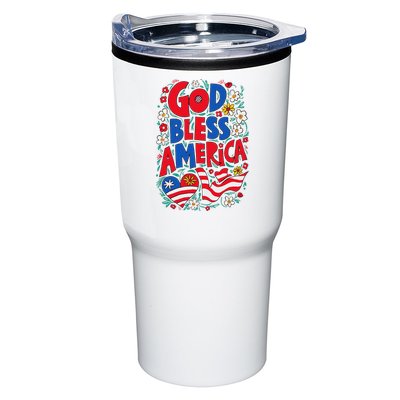 God Bless America Patriotic Usa Flag Christian 4th Of July Tumbler