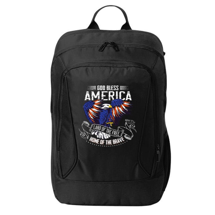 God Bless America Land Of The Free Because Of The Brave City Backpack