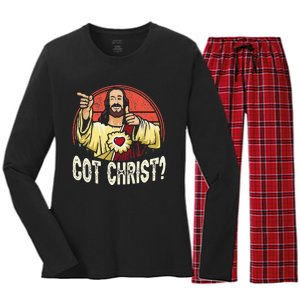 Got Buddy A Christ Christmas Cool Jesus Religious Christian Women's Long Sleeve Flannel Pajama Set 