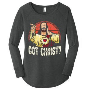 Got Buddy A Christ Christmas Cool Jesus Religious Christian Women's Perfect Tri Tunic Long Sleeve Shirt