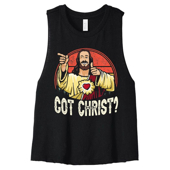 Got Buddy A Christ Christmas Cool Jesus Religious Christian Women's Racerback Cropped Tank