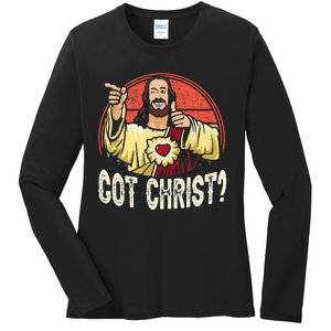 Got Buddy A Christ Christmas Cool Jesus Religious Christian Ladies Long Sleeve Shirt