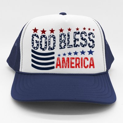 God Bless America Patriotic 4th Of July Pride Trucker Hat