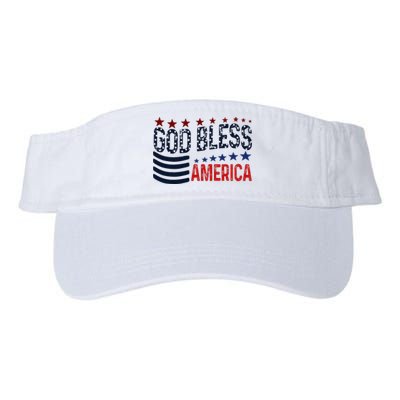 God Bless America Patriotic 4th Of July Pride Valucap Bio-Washed Visor